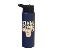 È una brutta giornata per essere un secchio di popcorn divertente serata cinematografica Stainless Steel Insulated Water Bottle