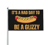 È una brutta giornata per essere una bandiera scintillante, bandiera per amanti degli hot dog, 3x5 piedi, decorazione da giardino, striscione da giardino, decorazioni per esterni e feste invernali,