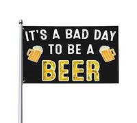 È una brutta giornata per essere una birra. Bandiera da giardino per tutte le stagioni. Banner da giardino per decorazioni da giardino per esterni
