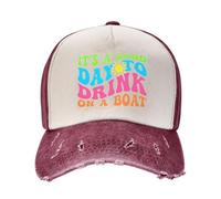 È Una buona Giornata per Bere in Barca Cappelli a Basso Profilo Moda papà Cappellini da Baseball lavati Stile Unisex Copricapo