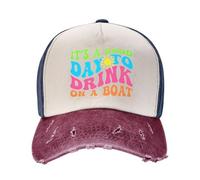 È Una buona Giornata per Bere in Barca Cappelli a Basso Profilo Moda papà Cappellini da Baseball lavati Stile Unisex Copricapo