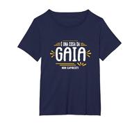 È Una Cosa da Gaia Non Capiresti Nome Divertente Maglietta, Donna Plus-Size, Navy, 4X