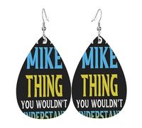 È una cosa incredibile che non capiresti. Orecchini in pelle, decorazione per abbigliamento, adatti per feste, festività e vita quotidiana.