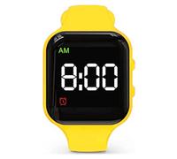 e-vibra Orologio con sveglia vibrante impermeabile, silenzioso, con timer e 15 allarmi giornalieri (quadrato giallo, impermeabile), Quadrato Giallo