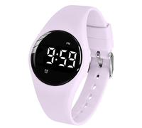 e-vibra Orologio con sveglia vibrante impermeabile, silenzioso, con timer e 15 sveglie giornaliere (lilla viola, impermeabile), Resistente all'acqua lilla e viola