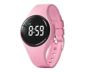 e-vibra Orologio da allenamento al vasino, impermeabile, silenzioso, con vibrazione, ricaricabile, con allarme e schermo di blocco, Rosa, Minimalista