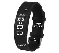 e-vibra Orologio da allenamento con vasino, silenzioso, con timer e 15 allarmi giornalieri (Black - Large)