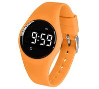 e-vibra Orologio da polso vibrante, impermeabile, con 15 allarmi giornalieri, Colore: arancione.