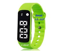 e-vibra Orologio per imparare a usare il vasino, orologio silenzioso con sveglia vibrante, orologio promemoria pillole con conto alla rovescia (verde - piccolo)