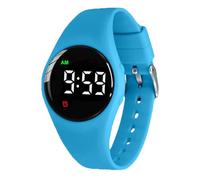 e-vibra Orologio resistente all'acqua per imparare a usare il vasino, ricaricabile, con vibrazione, sveglia e sveglia, con lucchetto, Blu, moderno