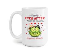 E Vissero Felici E Contenti, Due Piselli In Un Baccello Tazza Mug Novità Tazza Colazione Divertenti Tazze Da Tè Regalo Carino Per Regali Di Compleanno Anniversario Colleghi 330Ml