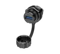 E-WeiChat EU-EUB IP67 Connettore impermeabile industriale Connettore USB 3.0 per trasmissione dati ad alta velocità Presa USB A femmina a doppia porta
