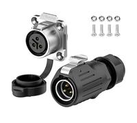 E-WeiChat EW-LP20 Connettore industriale impermeabile IP68 Connettore aeronautico a innesto rapido Connettore circolare Connettore elettrico a sgancio rapido M20 2-12 Poli Presa flangia (3 Poli)