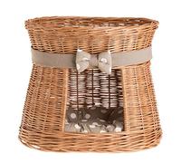e-wicker24 Cuccia Gatto Vimini a 2 piani Cesta per Gatti Cuccia Gato Interno Cesta per Cani Fatto a Mano Letto per Gatti o Cani Lettini per Gatti con 2 Morbidi Cuscini Letto per Animali
