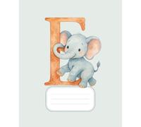 E - Wide Ruled Half Lined, Half Blank Exercise Book for Kids (Alphabet Collection)