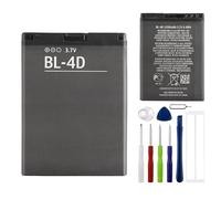 E-yiiviil Batteria di ricambio BL-4D compatibile con Nokia E5 E6 E7 E7-00 N8 N97 Mini 1200 mAh/3,7 V/4,4 Wh, con strumenti