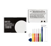 E-yiiviil Batteria di ricambio BR50 BA700, 750 mAh/3,7 V, compatibile con Moto Cellulare Razr V3 V3C V3E V3I PEBL U6 Prolife 300/500 Flip P Mobile, con strumenti