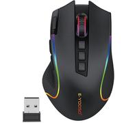 E-Yooso Mouse Wireless Gaming - Sensore ottico 8000 DPI, illuminazione RGB, 9 tasti programmabili Multi-Device Tri-Mode Mouse Wireless (2.4G+BT4.0/BT5.0) Mouse Wireless Ricaricabile