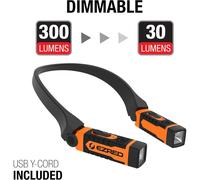 E-Z Red Anywear Ricaricabile 300 Lumen Dimmerabile Collo Luce - Arancione