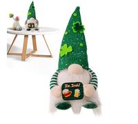 e zum St Patricks Day,zum St Patricks Day - Felice decorazione verde per la casa con luci a LED | Iland-scandinava Tomte, decorazione da tavolo per San Patrizio Day per scrivere