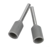 E0508 Terminale a crimpare isolato tubolare 1000 pezzi per conduttore in rame AWG 22 in sistemi elettrici marini e veicoli (grigio)