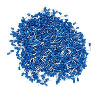 E0508 Terminale a crimpare isolato tubolare 1000 pezzi per conduttore in rame AWG 22 in sistemi elettrici marini e veicoli (blu)