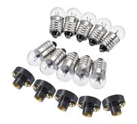 E10 Lampada Portalampada Set,2,5V Lampadina Supporto,30pz Totale