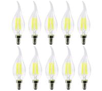 E12 LED Bulb Filament Bulb LED Candle Lamp 4W Equivalent Replacement 35W Halogen Lamp AC 110-130V Vintage COB LED Light Suitable for Pub Exhibition Office or (Cold White)