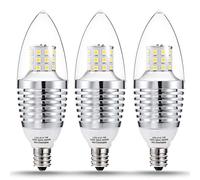 E12 LED Light Bulb Candelabra Candle Lamp 75W Halogen Equivalent 7W Daylight 6000K 680 Lumens Home Lightbulb 3Pack