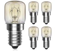 E14 Ampoule Four 300 Gradi, SES E14 Lampadina Forno Bianco Caldo 2700k Dimmerabile, per Luce del Frigorifero, Forno a Microonde, Macchina da Cucire, Lampada di Sale, 5 Pezzi