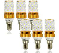 E14 LED Lampadina 8W 600LM 2835SMD 60W equivalente a lampadina, lampadine a LED e14 per mais AC 220V, alta luminosità, non dimmerabile senza sfarfallio, angolo del fascio 360°,Warm white,6 Pack