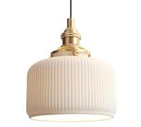 E14 Light Source F Pendant Lamp, Single Head Personality Hanging Light, Nordic Industrial Style Ceramic Bedroom Kitchen Island Balcony Decoration Light Fixtures