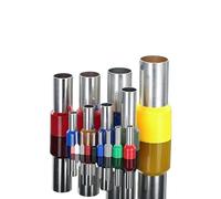 E1508E 2508 E4009 E6012 Isolate Morsettiera Terminale Cavo Bootlace Puntali Terminali Connettori a crimpare per cavo AWG16-4 (E4008 500 pezzi, isolamento in plastica)