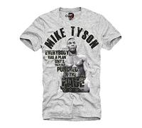 E1SYNDICATE T-SHIRT MIKE TYSON EVERYBODY HAS A PLAN HBA PYREX HOLYFIELD GRIGIO