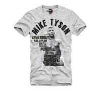 E1SYNDICATE T-SHIRT MIKE TYSON EVERYBODY HAS A PLAN HBA PYREX HOLYFIELD GRIGIO
