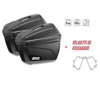 E22N GIVI COPPIA di VALIGIE LATERALI 22LT + TELAI per SUZUKI GSF 1250 2011