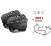 E22N GIVI VALIGIE LATERALI 22L + TELAI per HONDA CBF 600N 2009 2010 2011 2012