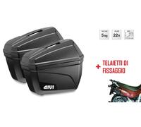 E22N GIVI VALIGIE LATERALI 22L +TELAI per HONDA XL 600 V TRANSALP 1994 1995 1996