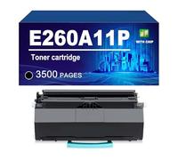 E260A11P Cartuccia Toner Compatibile Per Lexmark E260 E260d E260dn E360d E360dn E460dn E460dw E462dtn E463 E464 Stampante, Alta Resa 3500 Pagine,Black-1 Pack