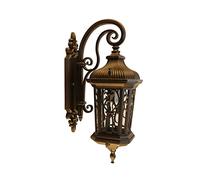 E27 Aluminum Outdoor Wall Sconces Brown European Style Retro Waterproof Ip23 Wall Lamp Lighting Aisle Garden Balcony Wall Lights Fixture,H 17.7In