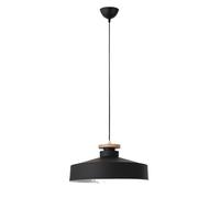 E27 Base Creative Pendant Lamp, Home & Office Decor Chandelier, Interior Decoration Wood Hanging Light with Color Aluminum Shade, Ceiling Lighting Fixture for Bedroom, Dining Room, Study(Dark,35cm)