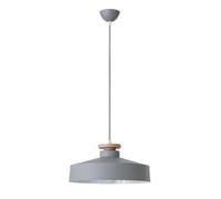 E27 Base Creative Pendant Lamp, Home & Office Decor Chandelier, Interior Decoration Wood Hanging Light with Color Aluminum Shade, Ceiling Lighting Fixture for Bedroom, Dining Room, Study(Agray,40cm)