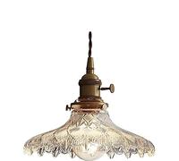 E27 Base Il lampadario a Testa Singola, Lampada a Sospensione in Vetro in Metallo Moderno, Lampada a soffitto a Filo a Filo, alliguro a Sospensione in Vetro di Ombrello Creativo, Camera da Letto di