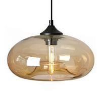 E27 Base Single Head Hanging Lamp, Modern Minimalist Style Glass Pendant Light, F Shade, Kitchen Living Room Bedroom Decoration Light Fixtures