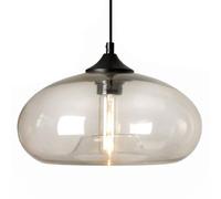 E27 Base Single Head Hanging Lamp, Modern Minimalist Style Glass Pendant Light, F Shade, Kitchen Living Room Bedroom Decoration Light Fixtures