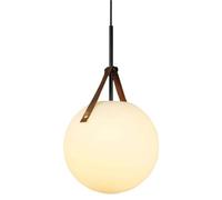 E27 Base Single-Head Pendant Light, Creative Spherical Minimalist Frosted Glass Hanging Lamp, French Personality Chandelier, Decorative Lighting for Restaurant, Hotel, Living Room