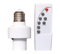 E27 Bulb Holder with Controller - Smart Wireless Lamp Base, Adjustable Timer Feature Offerz Convenient Light Management, Sturdy Heat Resistant Construction Ensures Longevity | Ceiling Light, Stairwel