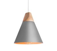 E27 Colorful Metal 1 Head Small Chandelier, Personality Restaurant Pendant Lamp, Retro Decorative Ceiling Lights, for Kitchen Island(Natural Gray)