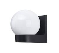 E27 Exterior Light Fixture Outdoor Wall Sconce Modern Wall Mount Lamp Ip64 Waterproof Wall Light Fixtures For Outdoor Garden Yard, With White Spherical Acrylic Lampshade