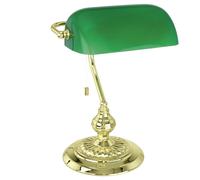 E27 H39cm Verde Tavolo Classico Lampada da Lettura Parete Banchiere